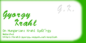 gyorgy krahl business card